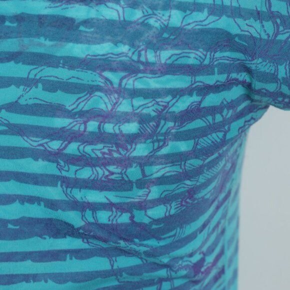 The North Face Women's Small Blue Purple Scoop Neck Burnout Short Sleeve Tee - Picture 5 of 8